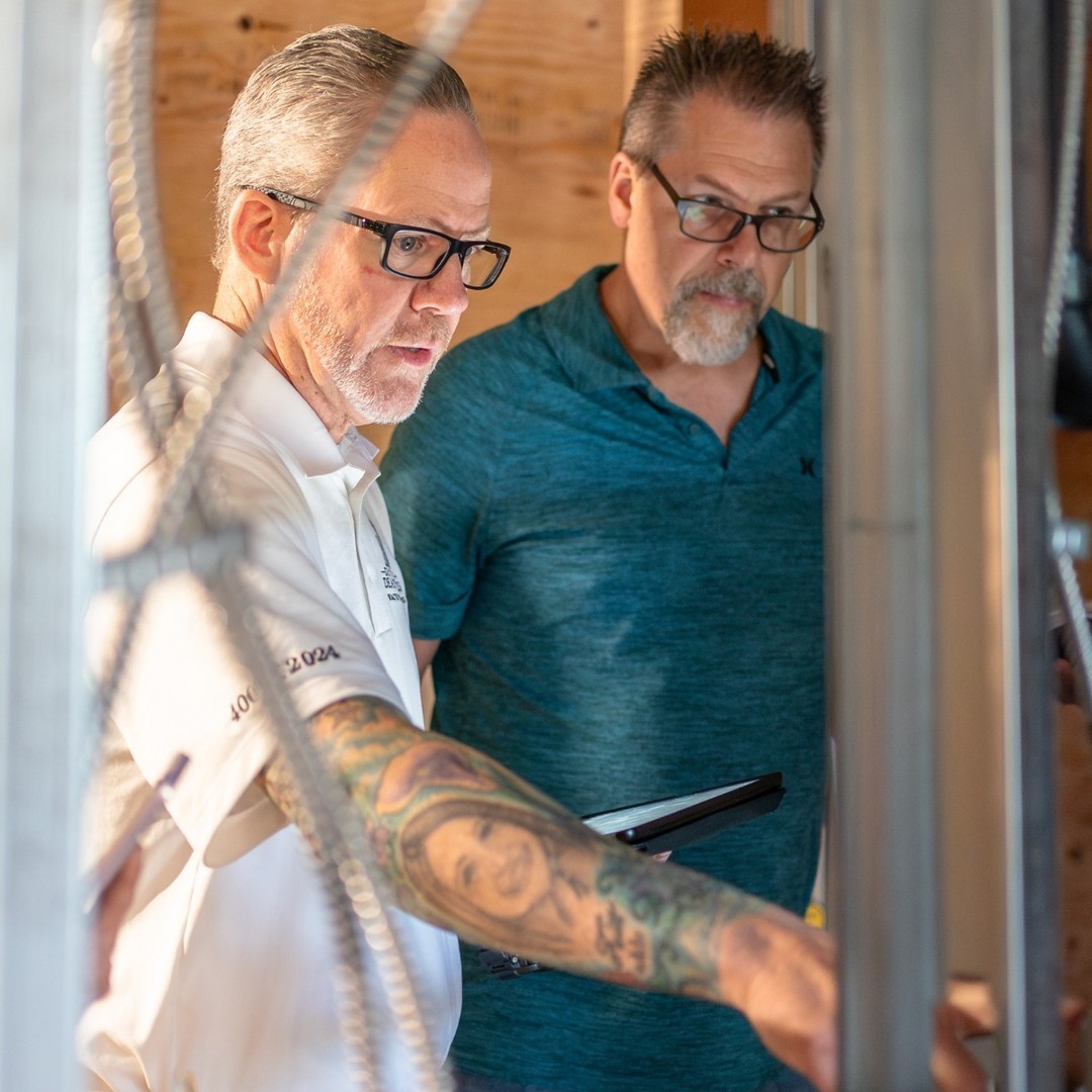 Client and team during construction site visit